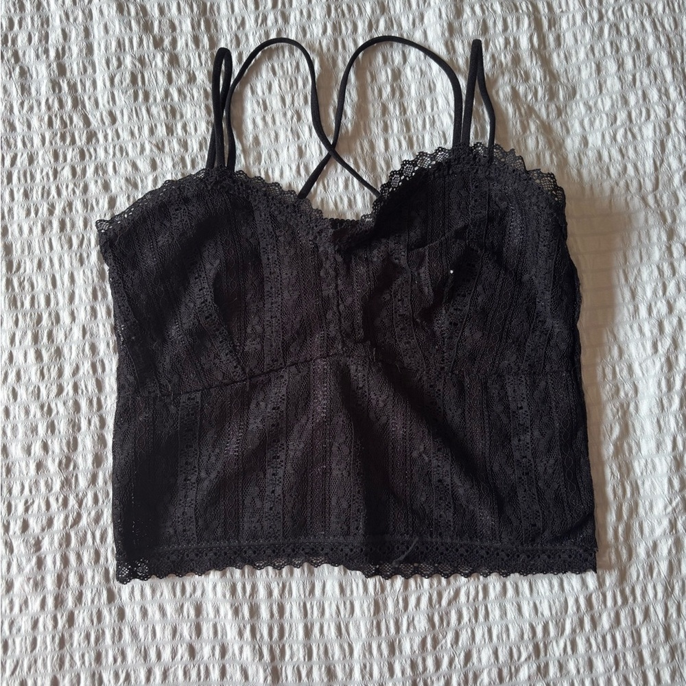 Suzy Shier Black Lace Camisole